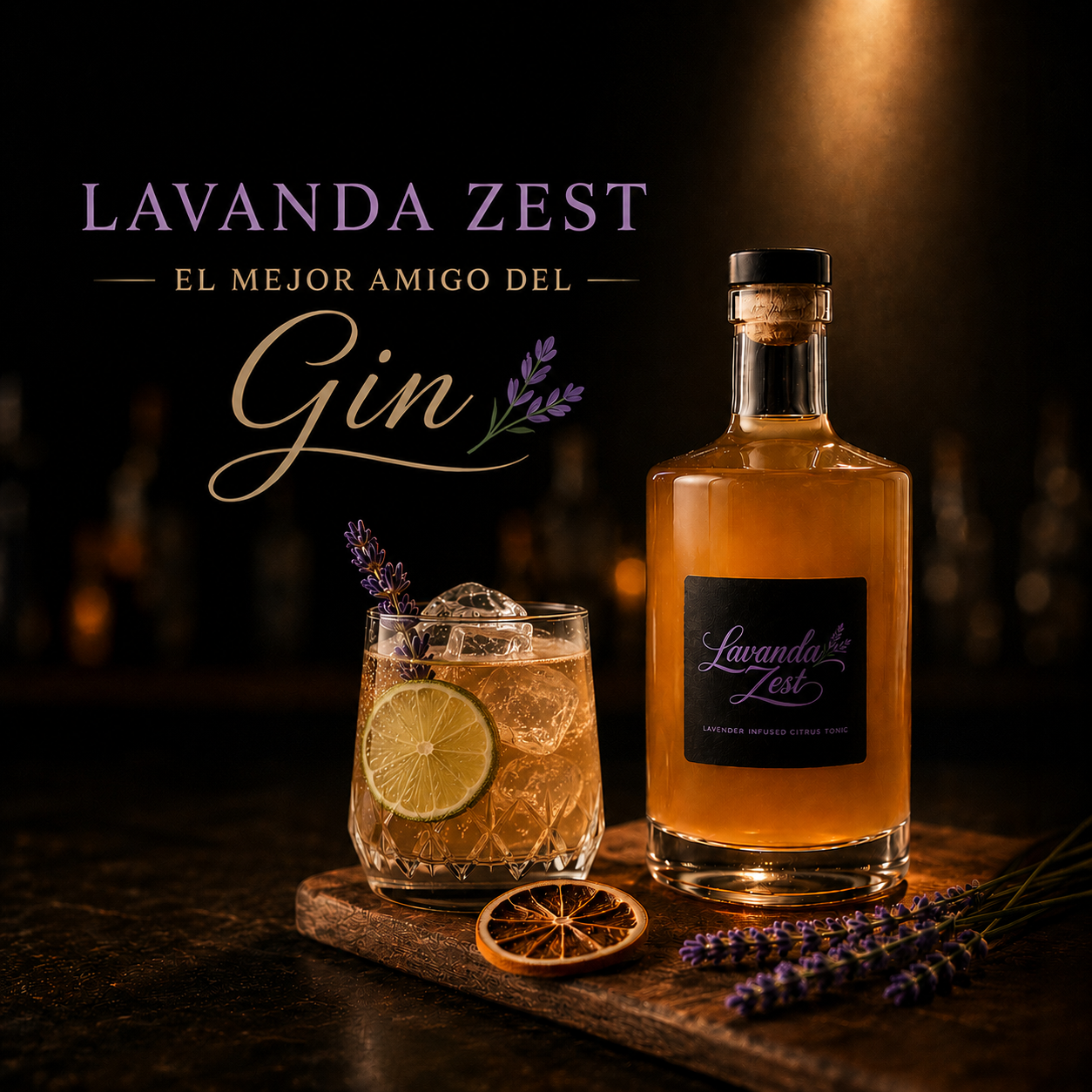 Lavanda Zest junto a un gin con cítricos y lavanda